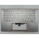 Carcasa superioara cu tastatura palmrest Laptop, Asus, ZenBook 14 UM433D, UM433DA, 90NB0PD6-R31US1, 13N1-A6A0302, UX434DA-2S, iluminata, argintie, layout US