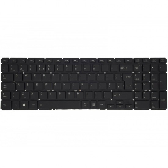Tastatura Laptop, Toshiba, Satellite S55-C, S55T-C, neagra, iluminata, layout UK