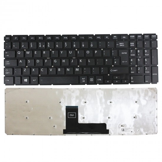 Tastatura Laptop, Toshiba, Satellite P55-C, P55T-C, neagra, iluminata, layout UK