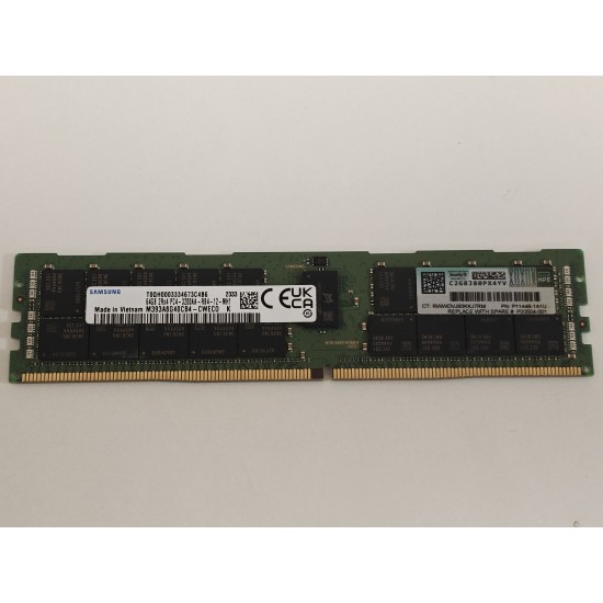 Memorie Server Samsung, M393A8G40CB4-CWECO K, 64GB, 2Rx4, DDR4, 3200Mhz, PC4-25600, CL22, RDIMM, P20504-001