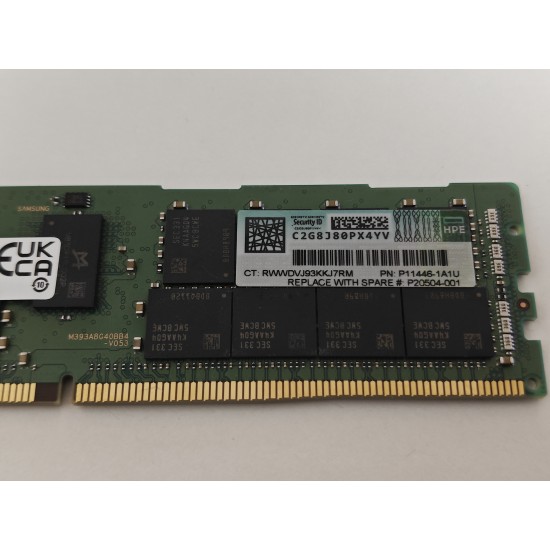 Memorie Server Samsung, M393A8G40CB4-CWECO K, 64GB, 2Rx4, DDR4, 3200Mhz, PC4-25600, CL22, RDIMM, P20504-001