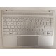 Carcasa superioara cu tastatura palmrest Laptop, HP, Spectre X360 13-AC, 13T-AC, 918027-001, KEQ4AX31TATP00, iluminata, argintie, layout UK