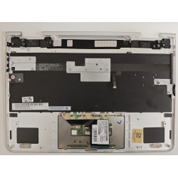 Carcasa superioara cu tastatura palmrest Laptop, HP, Spectre X360 13-AC, 13T-AC, 918027-001, KEQ4AX31TATP00, iluminata, argintie, layout UK