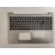 Carcasa superioara cu tastatura palmrest Laptop, Lenovo, IdeaPad S145-15IKB Type 81VD, 81XM, 5CB0S16761, FS540, AP1A4000610, AM1A4000700, argintie, fara touchpad, layout US