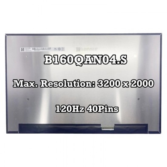 Display Laptop, Lenovo, Legion 5D11K21134, 5D11M36708, 5D11M41853, 5D11L55824, 5D11L55821, B160QAN04.S, MNG007ZA1-2, 16 inch, rezolutie 3K, 3200x1200, 120Hz, 40 pini