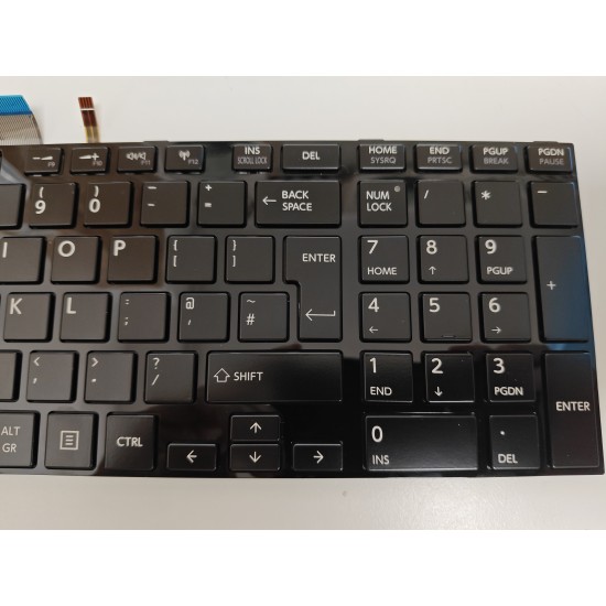Tastatura Laptop, Toshiba, Satellite U50-A, U50D-A, U50DT-A, U50T-A, iluminata, neagra, layout UK