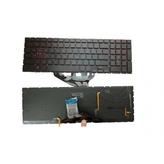 Tastatura Laptop, HP, Omen 15-DC, 15T-DC, TPN-Q211, iluminata, rosie, layout US Tastatura Laptop, HP, Omen 15-DC, 15T-DC, TPN-Q211, iluminata, rosie, layout US