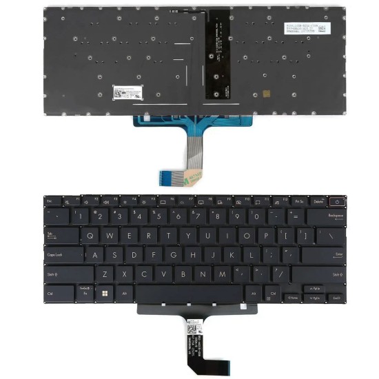 Tastatura Laptop, Asus, Zenbook S UX393E, UX393EA, UX393J, UX393JA, iluminata, neagra, layout US