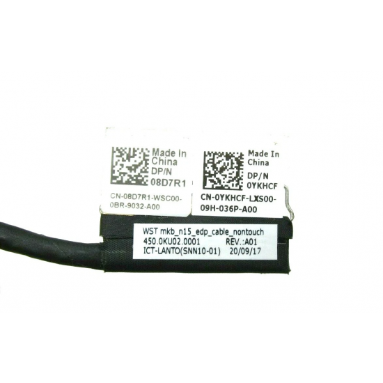 Cablu video LVDS Laptop, Dell, Vostro 5502, 8D7R1, 08D7R1 YKHCF, 0YKHCF, XHW29, 0XHW29, 450.0KU02.0001, WST MKB N15 EDP Cable non touch, 40 pini