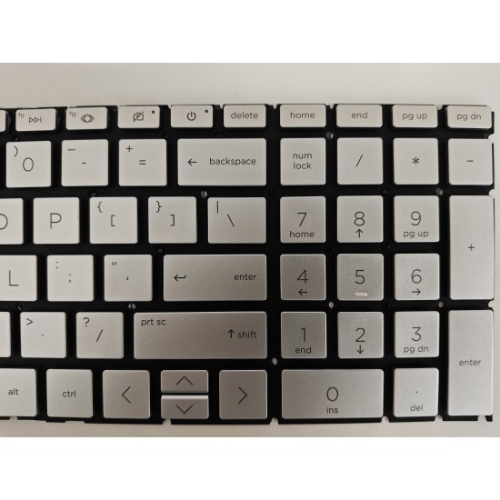 Tastatura Laptop, HP, Envy 17-DA, 17T-DA, iluminata, argintie, layout US