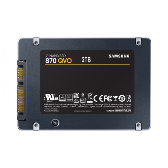 Solid-State Drive (SSD) Samsung 870 QVO, 2TB, SATA III, 2.5inch, MZ-77Q2T0, Laptop/Desktop