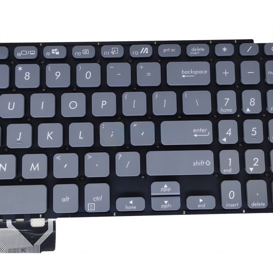 Tastatura Laptop, Asus, VivoBook 15 K509F, K509FA, K509J, K509JA, gri, layout US