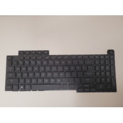 Tastatura Laptop Gaming, Asus, ROG Strix Scar 17 G733P, G733PY, G733PYV, G733PZ, iluminata, RGB Per Key, 20 pini, neagra, layout US