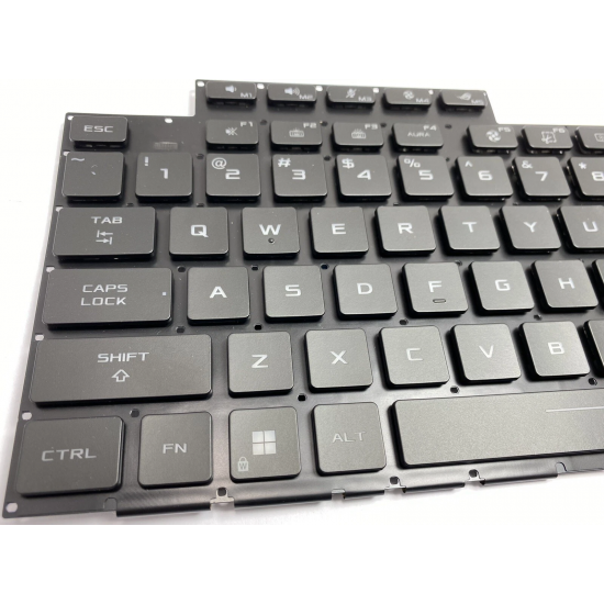 Tastatura Laptop Gaming, Asus, ROG Strix Scar 17 G733P, G733PY, G733PYV, G733PZ, iluminata, RGB Per Key, 20 pini, neagra, layout US