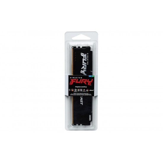 Memorie Kingston Fury Beast 32GB, DDR5, 5600Mhz, CL40, PC5-44800, 1.25V, KF556C40BB-32, Desktop PC