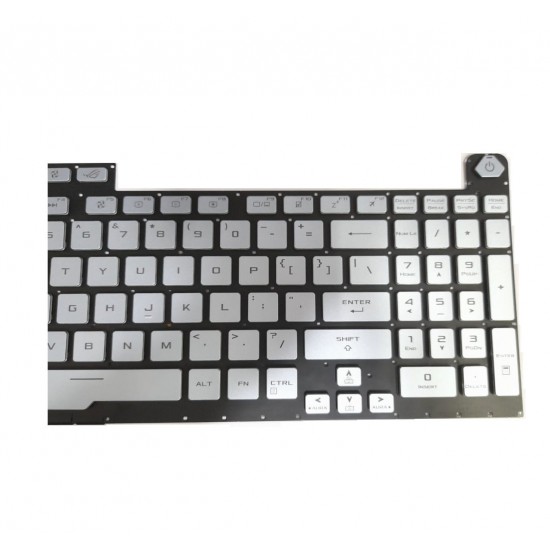 Tastatura Laptop Gaming, Asus, ROG Strix G G731G, G731GU, iluminata, RGB, 8 pini, Glacier Blue, layout US