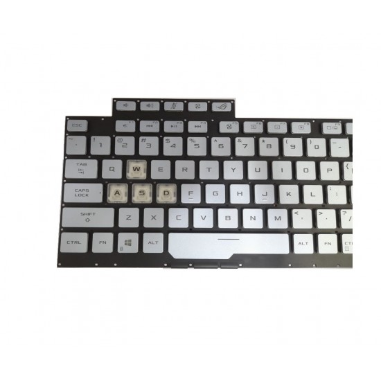 Tastatura Laptop Gaming, Asus, ROG Strix G G731G, G731GU, iluminata, RGB 4-Zone, 16 pini, Glacier Blue, layout US