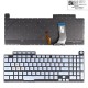Tastatura Laptop Gaming, Asus, ROG Strix G G731G, G731GU, iluminata, RGB 4-Zone, 16 pini, Glacier Blue, layout US