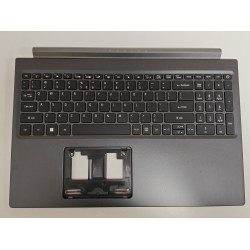 Carcasa superioara cu tastatura palmrest Laptop, Acer, Aspire 7 A715-75G, N19C5, 6B.QHDN2.001, AM2Y2000500, AP2Y2000700, iluminata, neagra, layout US