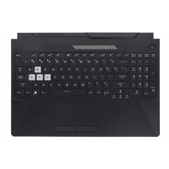 Carcasa superioara cu tastatura palmrest Laptop Gaming, Asus, TUF A15 FA506I, FA506IC, FA506ICB, FA506IE, FA506IH, FA506IHR, 90NR0636-R31UI1, 33NJFTAJN20, FA506QE-2A, ilumianta, RGB, layout US
