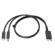 Cablu combo conectare docking station HP, Thunderbolt 3 G2, TPA070-E84, L25667-001, L25667-002, L15938-002, 230W, 0.7M