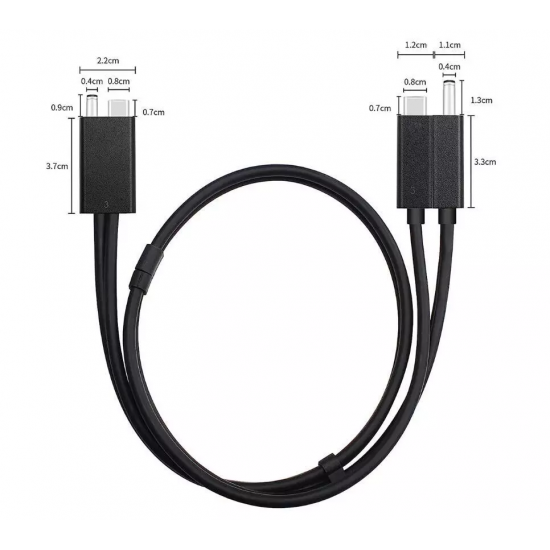 Cablu combo conectare docking station HP, Thunderbolt 3 G2, TPA070-E84, L25667-001, L25667-002, L15938-002, 230W, 0.7M