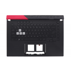 Carcasa superioara cu tastatura palmrest Laptop Gaming, Asus, ROG Strix G15 G513I, G513IR, G513IM, 90NR0571-R31UI0, G513QM-1C, 6070B1886021, 13NR0571P02011-3, iluminata, RGB tasta per tasta, layout US