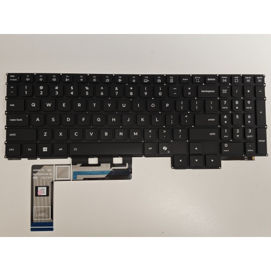 Tastatura Laptop Gaming, Lenovo, Y9000P, 2022, iluminata, neagra, layout US