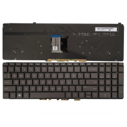 Tastatura Laptop, HP, Spectre X360 15-EB, 15T-EB, TPN-Q226, L95657-001, L95657-B31, iluminata, NightFall Black, layout US