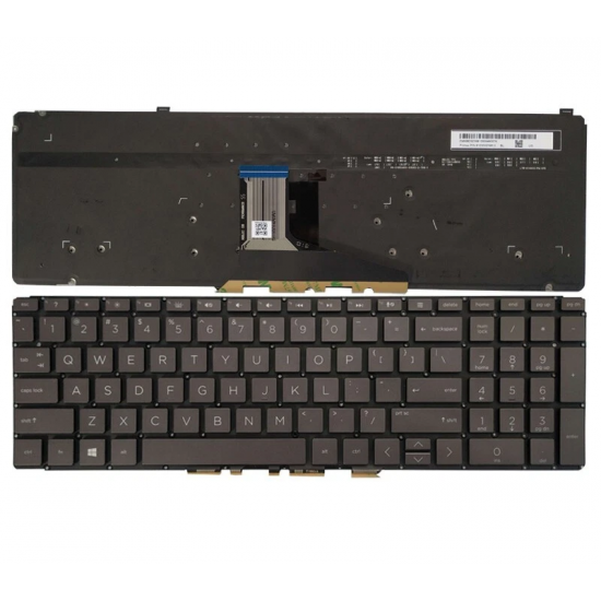 Tastatura Laptop, HP, Spectre X360 15-EB, 15T-EB, TPN-Q226, L95657-001, L95657-B31, iluminata, NightFall Black, layout US