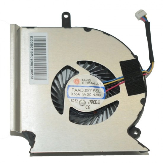 Cooler procesor Laptop, MSI, GL63 8RE, 8RDS, 9RDS, MS-16P5, PAAD06015SL-N383, 5V, 0.55A, CPU
