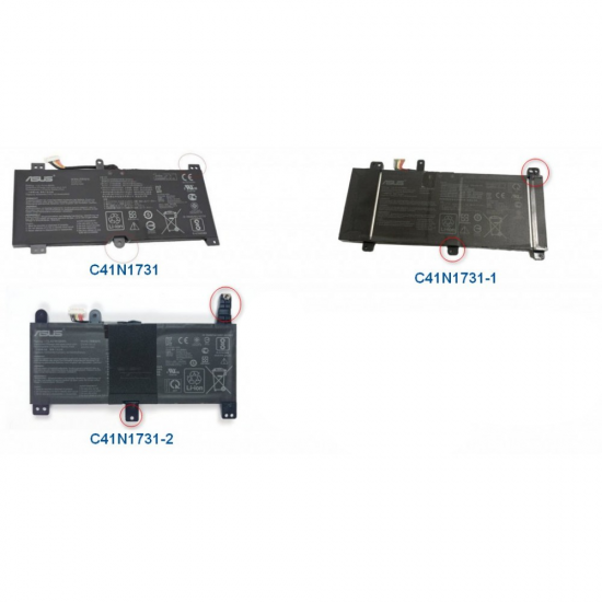Baterie Laptop Gaming, Asus, ROG Strix Hero II GL504, GL504GS, GL504GW, GL504GM, GL504GV, G515GV, G515GW, 0B200-02940000, 4ICP5/70/81, C41N1731, 15.4V, 4335 mAh, 66Wh