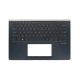 Carcasa superioara cu tastatura palmrest Asus, ZenBook Pro 14 UX480F, UX480FD, 90NB0JT1-R30US0, 13N1-5SA0211, 13NB0JT0P0, UX450FDX-1A, iluminata, albastru inchis, layout US