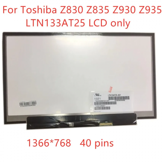 Display compatibil Laptop, LG, LP133WH2-TLM4, LP133WH2-TLL4, LP133WH2(TL)(M4), LP133WH2(TL)(L4), 13.3 inch, slim, fara prinderi, HD, 1366×768, 40 pini