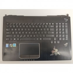 Carcasa superioara cu tastatura palmrest Laptop, Asus, ROG G750, G750J, G750JH, G750JS, G750JW, G750JX, G750JZ, G750JM, 90NB00M1-R31TA0, iluminata, layout US, Second Hand