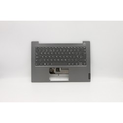 Carcasa superioara cu tastatura palmrest Laptop, Lenovo, ThinkBook 14-IIL Type 20SL, 5CB0W44371, 4FLVATALV20 3B, iluminata, Mineral Grey, layout UK