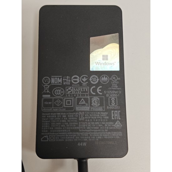 Incarcator Microsoft Surface Pro 7, Model 1800, SU10528-16007, 15V, 2.38A, 44W