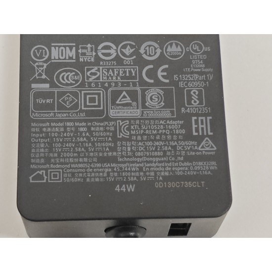 Incarcator Microsoft Surface Pro 7, Model 1800, SU10528-16007, 15V, 2.38A, 44W