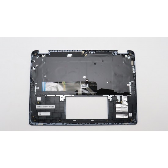 Carcasa superioara cu tastatura palmrest Laptop, Lenovo, Flex 5 14IAU7 Type 82R7, 82TA, 5CB1H72376, 5CB1H72406, 4600RE0D0002, Stone Blue, iluminata, fingerprint, layout US