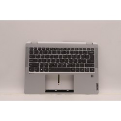 Carcasa superioara cu tastatura palmrest Laptop, Lenovo, Flex 5 14IAU7 Type 82R7, 82TA, 5CB1H71559, 4600RH020002, Clould Grey, iluminata, fingerprint, layout US
