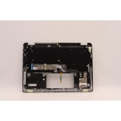 Carcasa superioara cu tastatura palmrest Laptop, Lenovo, Flex 5 14IAU7 Type 82R7, 82TA, 5CB1H71559, 4600RH020002, Clould Grey, iluminata, fingerprint, layout US