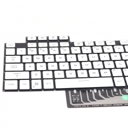 Tastatura Laptop Gaming, Asus, TUF F15 FX507Z, FX507ZC, FX507ZC4, FX507ZE, FX507ZI, FX507ZI4, FX507ZM, FX507ZR, iluminata, RGB, alba, layout US
