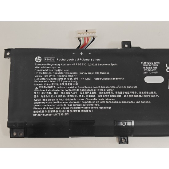 Baterie Laptop, HP, Envy 16-H, TPN-C159, M48025-005, M47636-2C1, M47636-2D1, TPN-DB0I, 3ICP7/52/58-2, FZ06XL, 11.58V, 6680mAh, 83Wh
