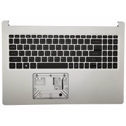 Carcasa superioara cu tastatura palmrest Laptop, Acer, ChromeBook Spin 311 CP311-2H, 6B.HSPN7.030, EAZAU00202A, iluminata, argintie, layout US