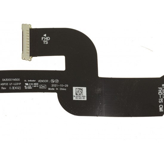 Cablu video LVDS Laptop, Dell, XPS 13 9315, P153G, P153G001, 5GTRR, 05GTRR, LF-L231P, HDP33, DA30001N500, rezolutie 19200x1200, FHD+, touchscreen