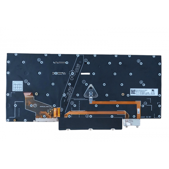 Tastatura Laptop, Lenovo, Thinkpad X1 Carbon 9th Gen Type 20XW, 20XX, 5M11C53298, 5M11C53262, 5M11C53370, 5M11C53334, iluminata, neagra, layout UK