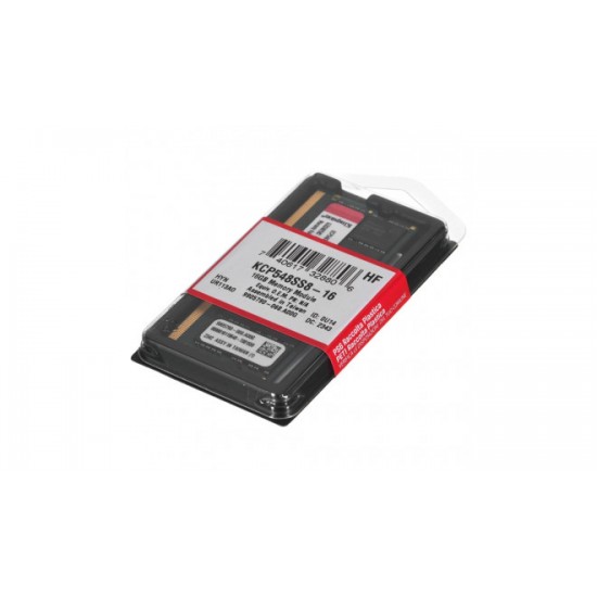 Memorie Ram Laptop Kingston 16GB, DDR5, 2Rx8, PC5-38400, 4800Mhz, KCP548SS8-16, CL40, 1.1V, Non-ECC, sodimm, 262 pini