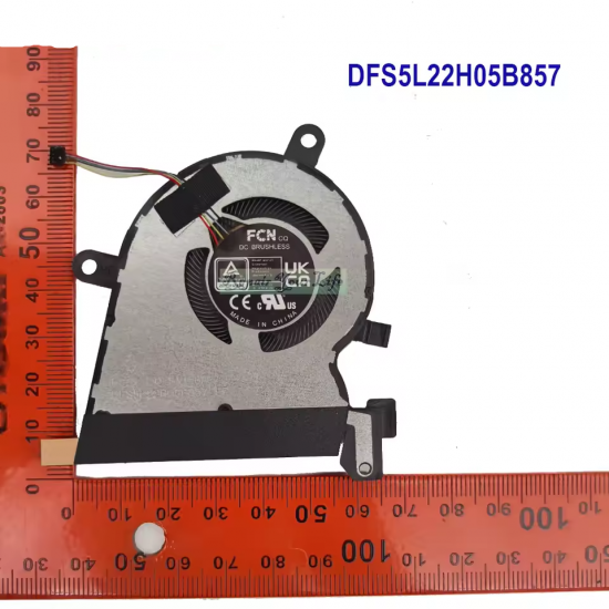 Cooler procesor Laptop Gaming, Asus, ROG Flow X13 GV302X, GV302XA, GV302XI, GV302XV, GV302XU, 13NR0EN0T04011, DFS5L22H05B857-FQ6T, 6033B0122101 , 5V, 0.8A, CPU