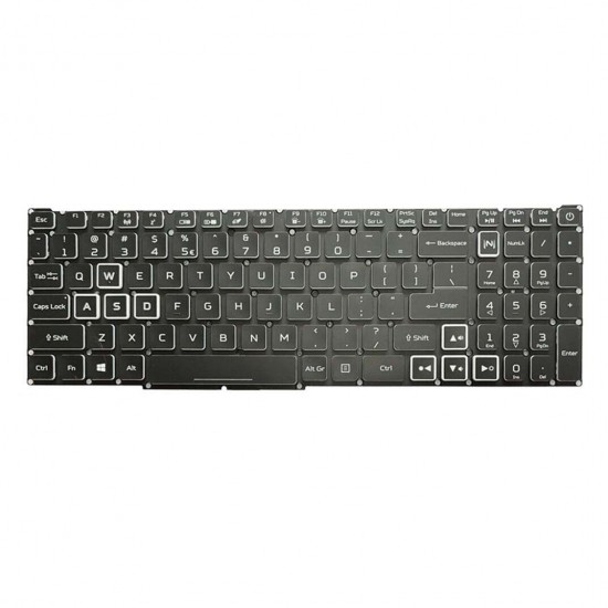 Tastatura Laptop, Acer, Nitro 5 AN515-46, AN515-47, conector ingust, iluminata RGB, layout US