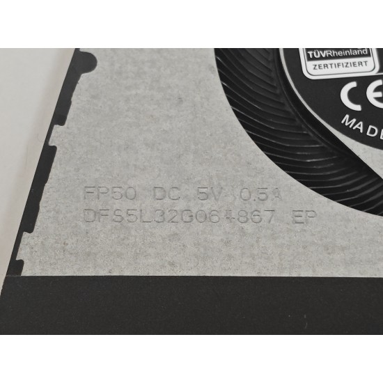 Cooler procesor Laptop Gaming, Asus, ROG Zephyrus GA402N, GA402NJ, GA402NI, GA402NU, GA402NV, 13NR09U0AP0901, DFS5L32G064867-FP50, 6033B0117501 A01, 5V, 0.5A, CPU